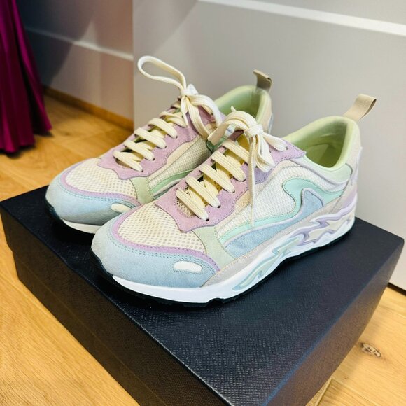 Sandro Pastel Flame Sneakers, Size 8 - Picture 1 of 8